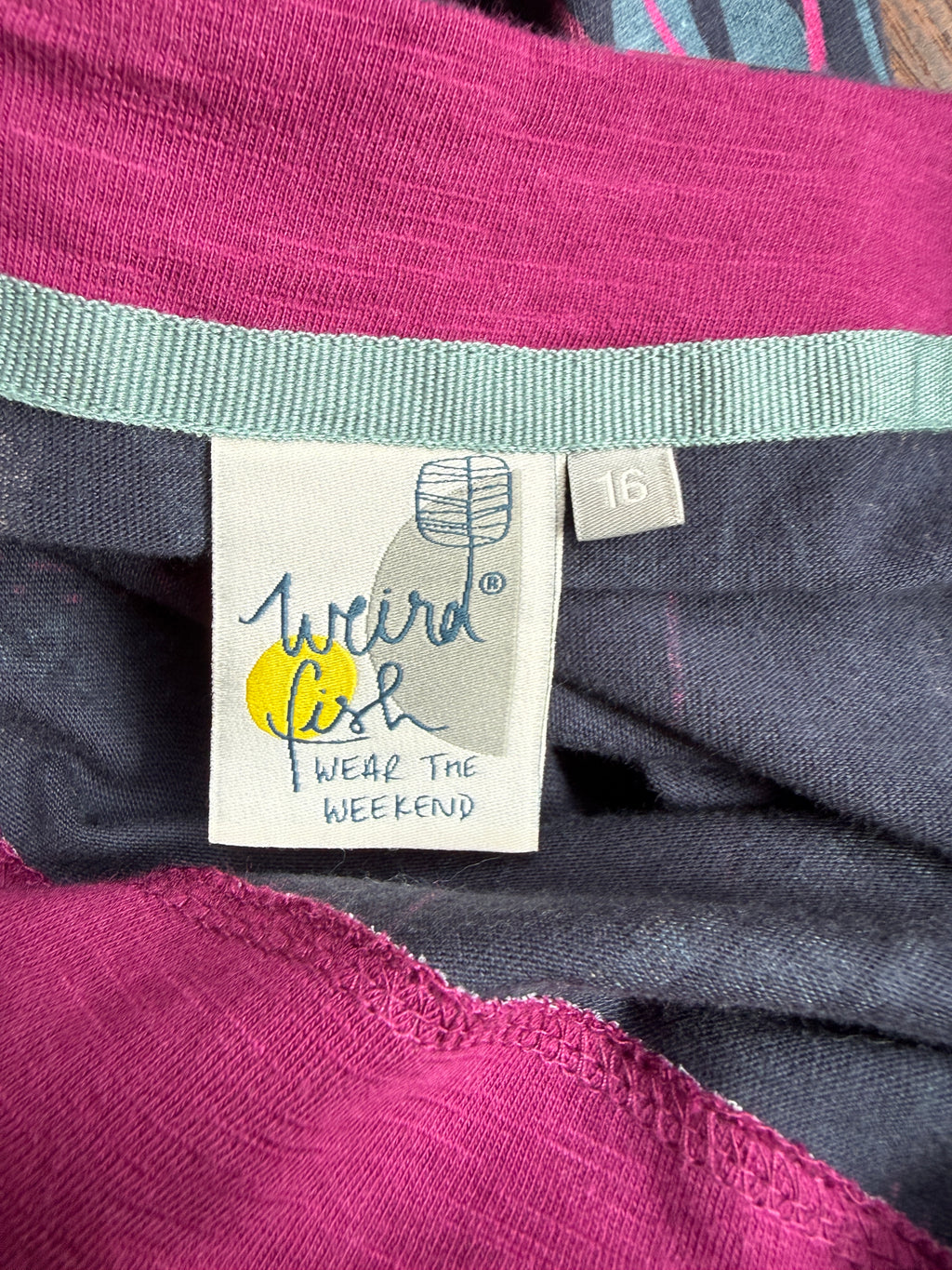 Weird Fish Organic Cotton Fish Print Dress UK 16 – Preloved