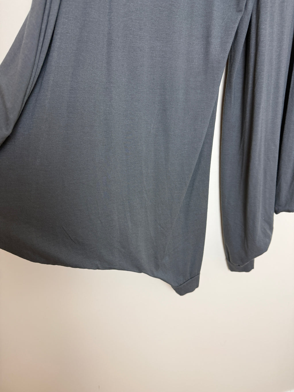 Made In Italy Grey Draped Wide Leg Harem Trousers One Size