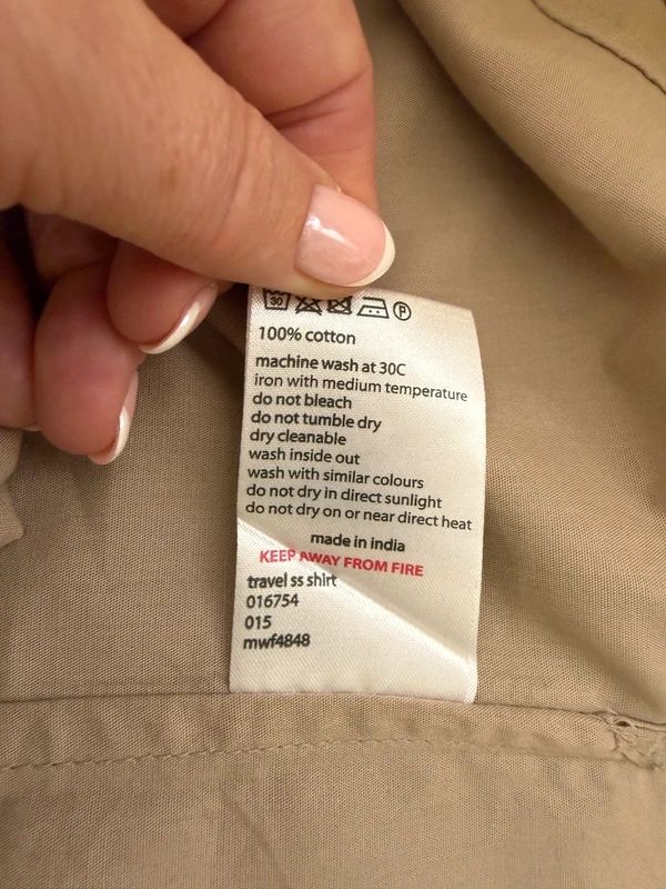 Mountain Warehouse Beige Utility Travel Shirt Medium Short Sleeve Breathable BNWT