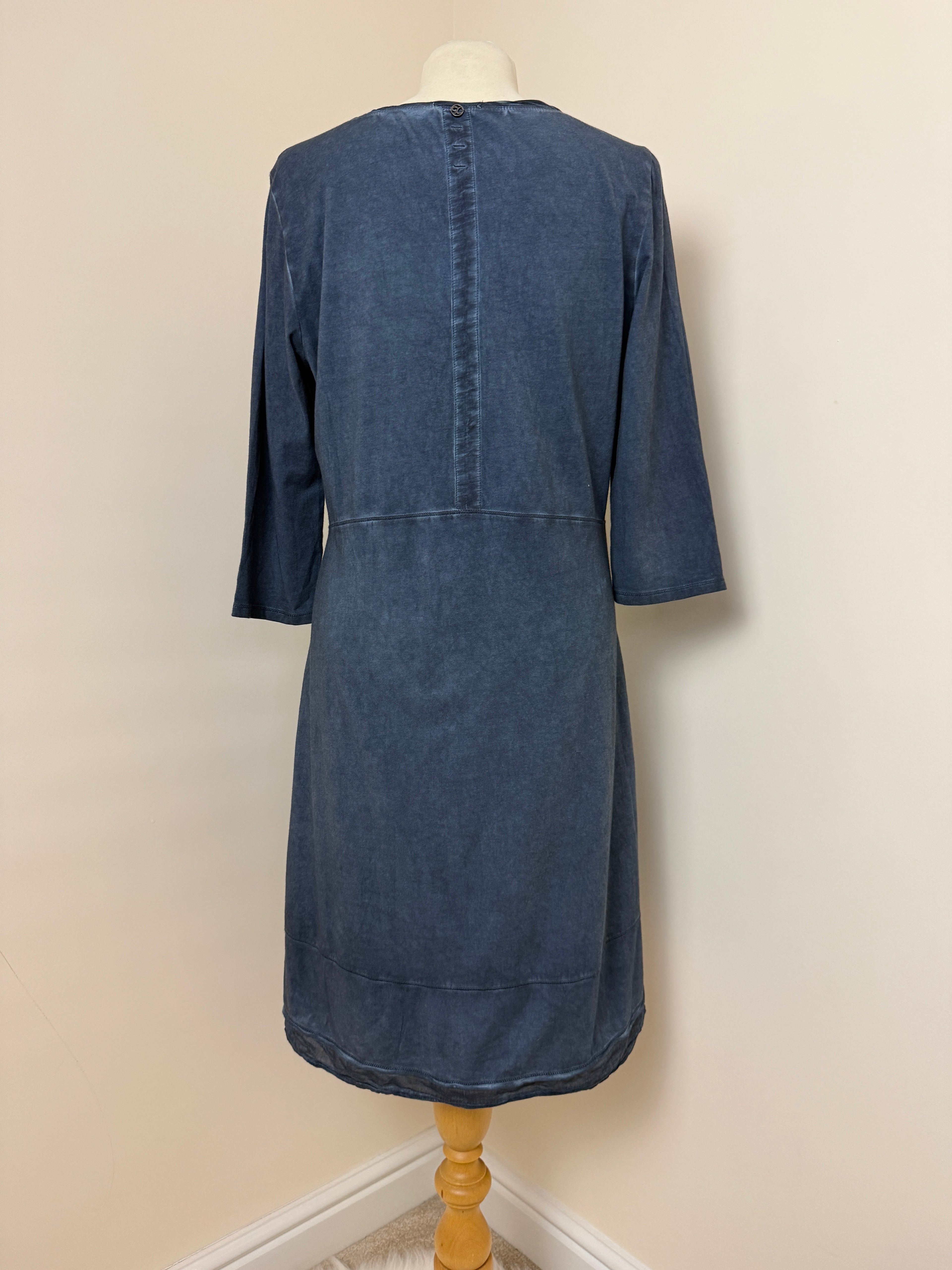 Simclan Blue Jersey Stretch Pocket Dress UK14 EU42