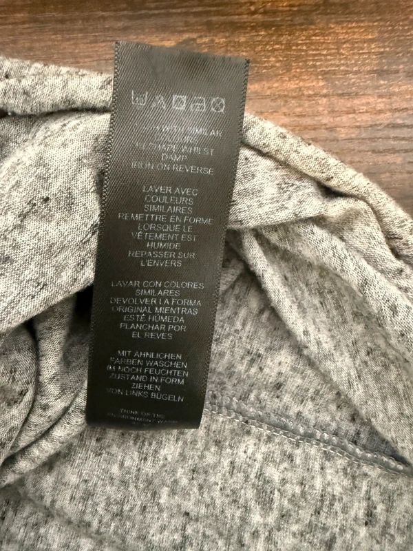 ASOS Petite Grey Marl Jersey Maxi Dress Twist Front Side Split UK6