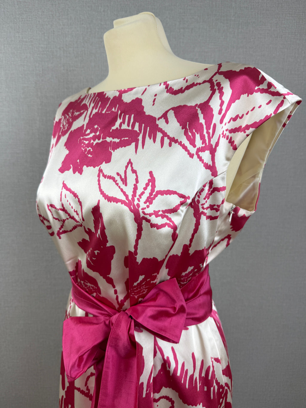 Coast Floral Satin Occasion Dress Size 14 - Preloved