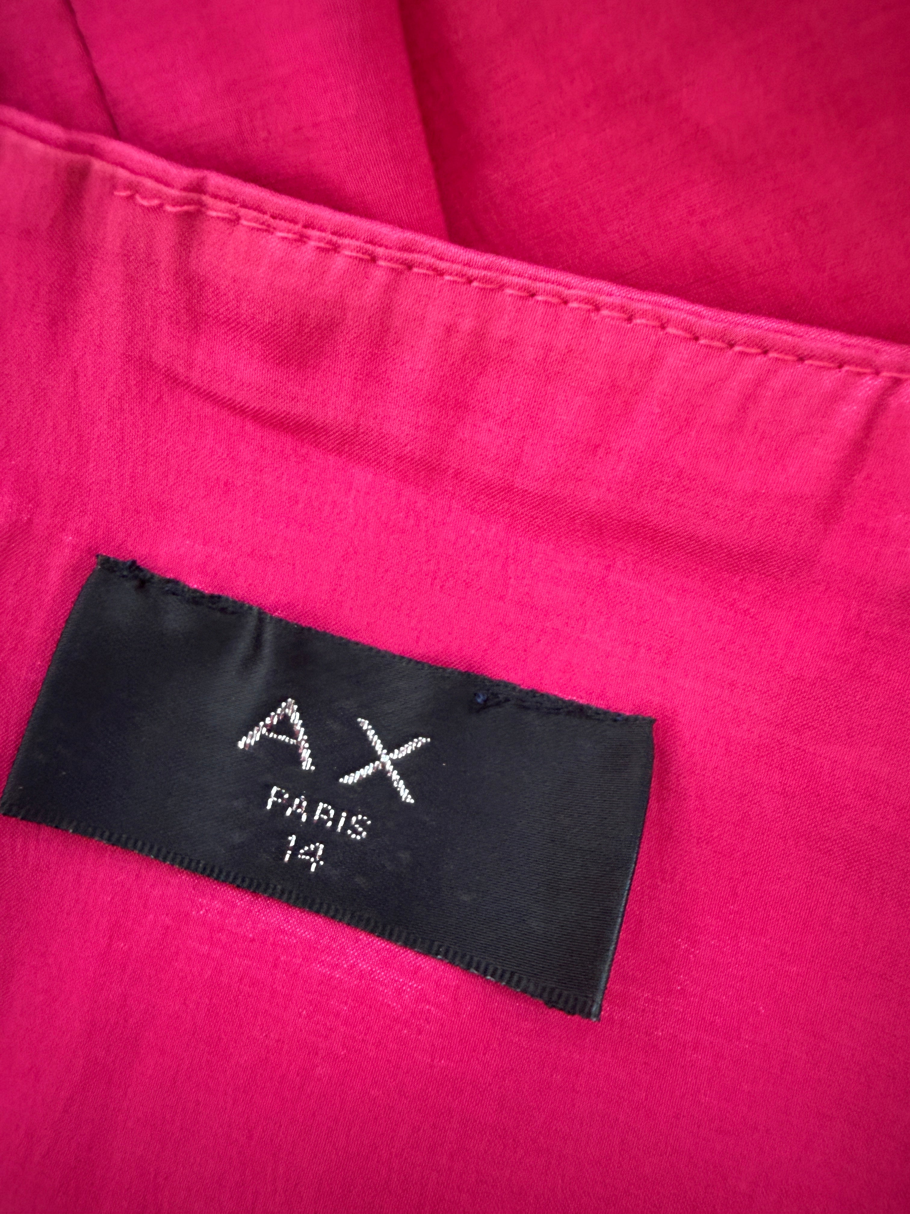 AX Paris Pink One Shoulder Rosette Bodycon Party Dress UK 14