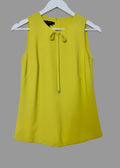 Ted Baker Lime Green Sleeveless Bow Detail Top UK8 Keyhole Back