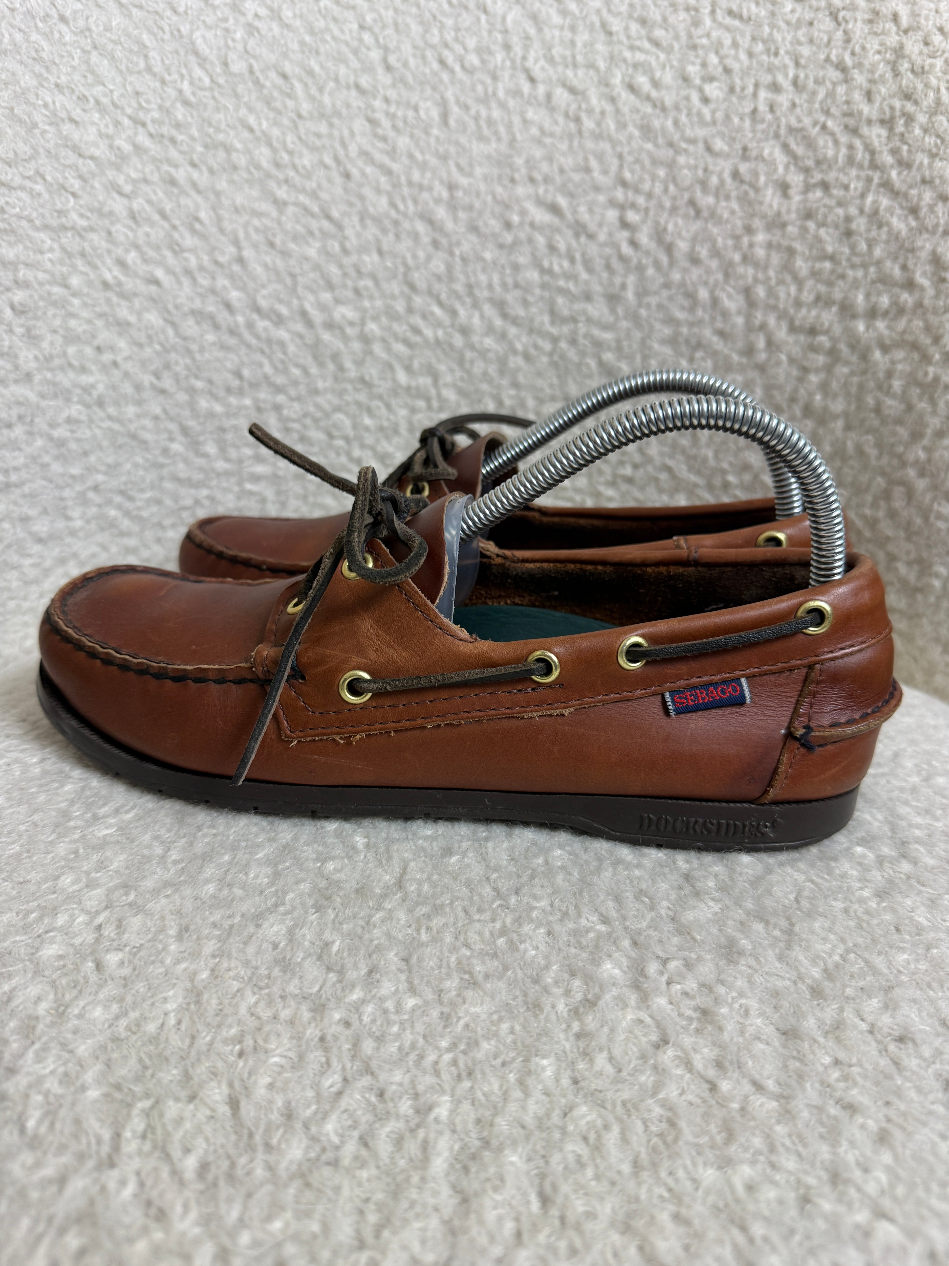 Sebago Docksides Brown Leather Boat Shoes UK 6.5 – Pre-Loved