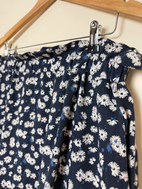 Brakeburn Aster Navy Daisy Print Mini Skirt - UK14