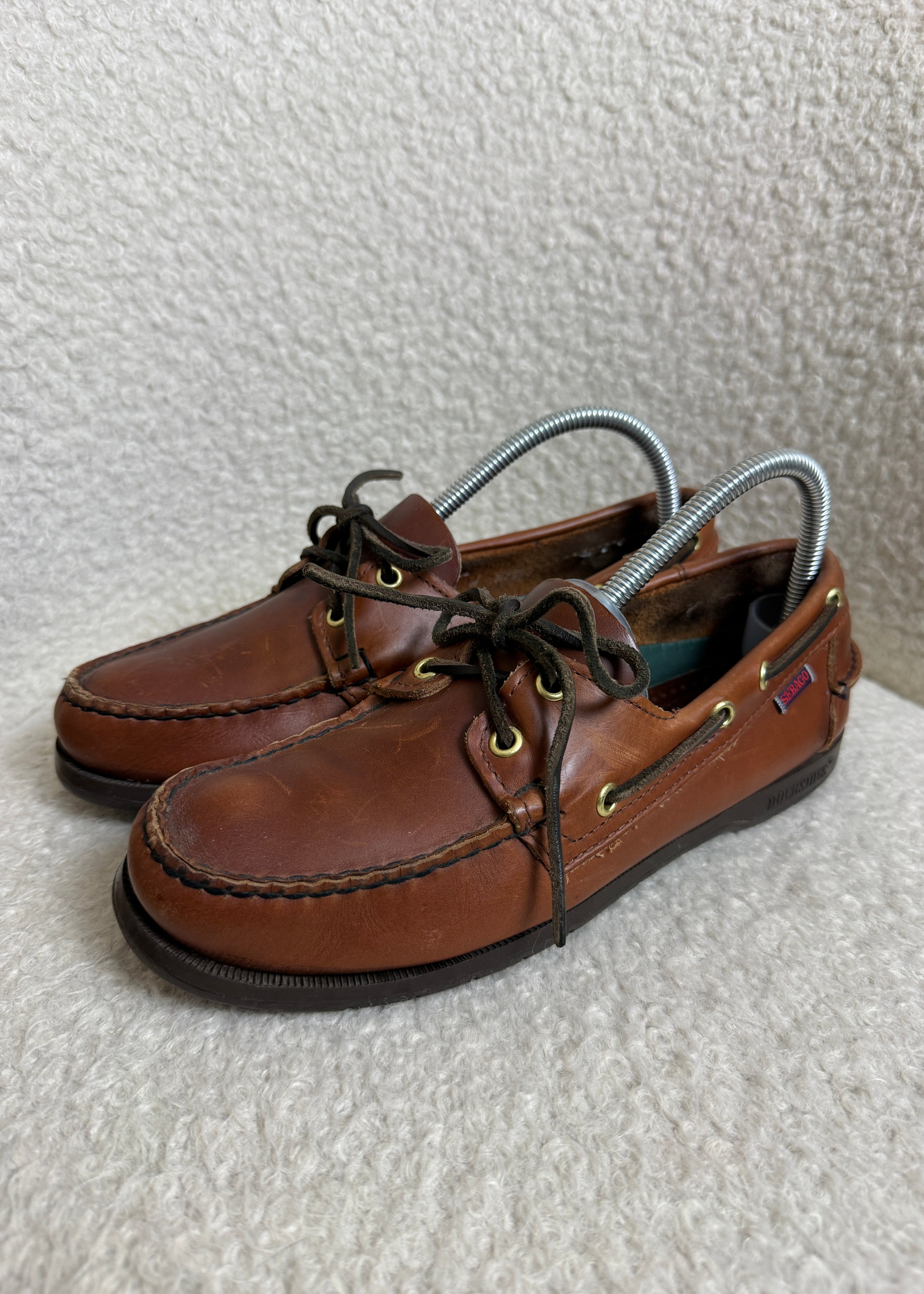 Sebago Docksides Brown Leather Boat Shoes UK 6.5 – Pre-Loved