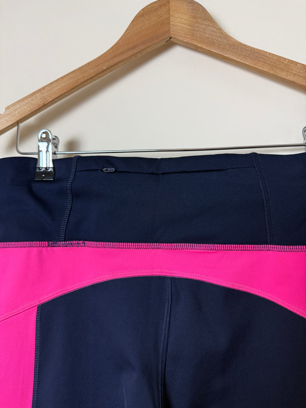 M&S Goodmove Navy Pink Cropped Gym Leggings UK12 Activewear