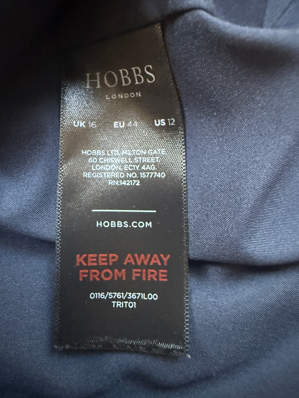 Hobbs Navy Blue Tailored Shift Dress UK 16 – Preloved