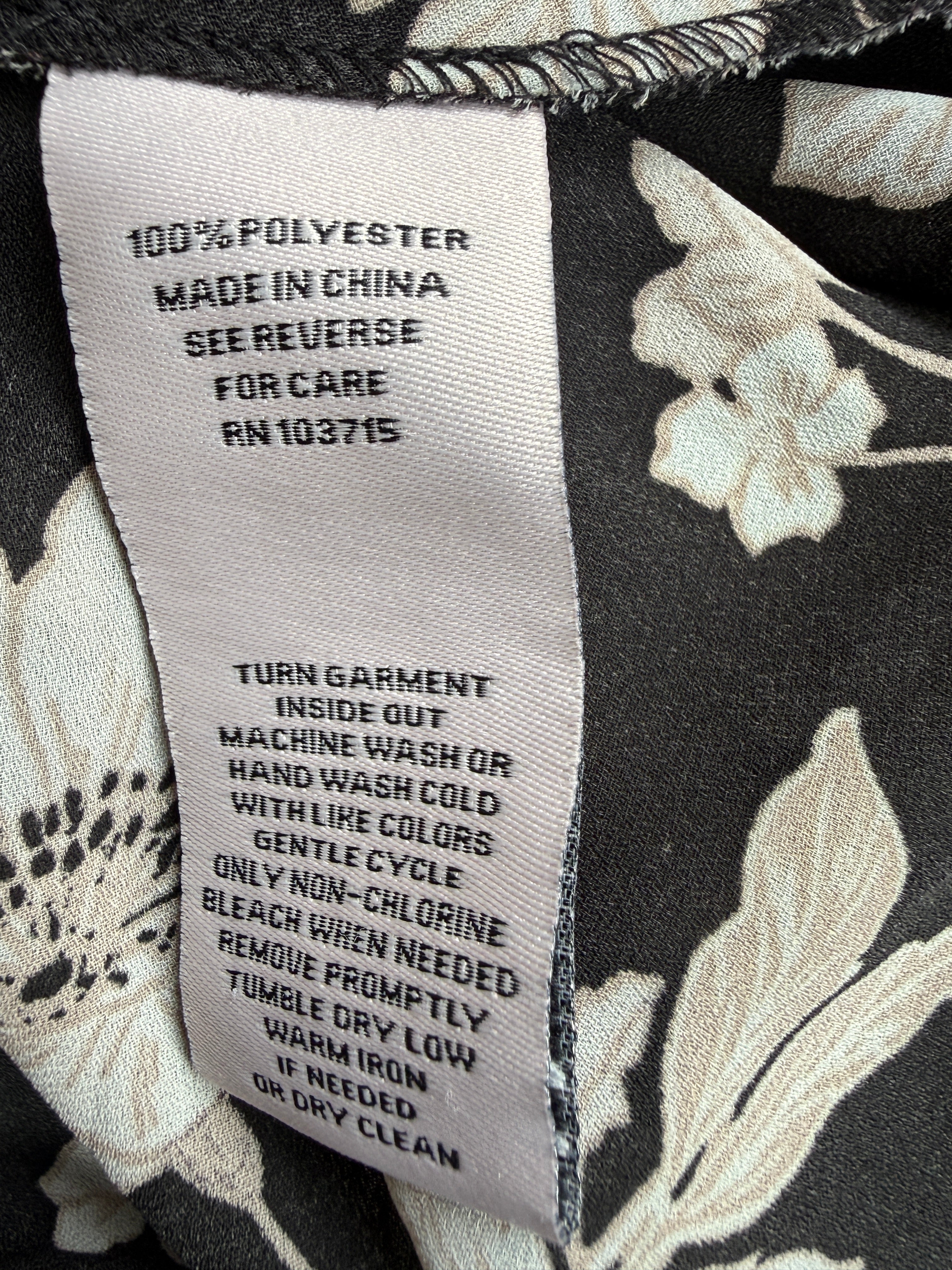 Nanette Lepore Black White Floral High Neck Midi Dress UK10 ( US6 )