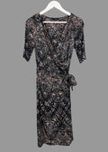 Autograph M&S Animal Print Ruched Wrap Midi Dress UK 10