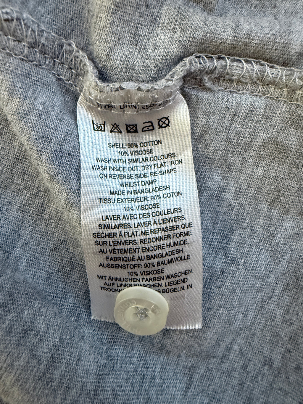 French Connection Grey Cotton Polo Shirt XL Classic Short Sleeve
