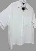 Peacocks White Sheer Blouse UK 16 Short Sleeve Classic Collar BNWT