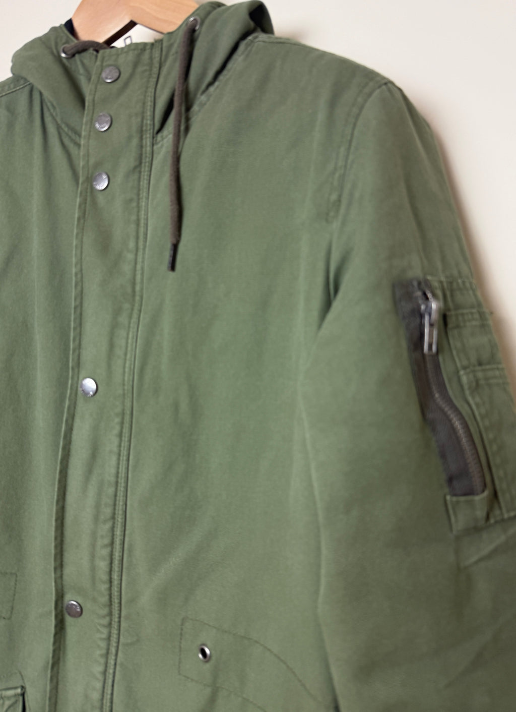 Cotton On Utility Surplus Khaki Quilted Parka - Small