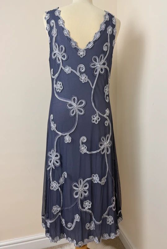 Phase Eight Lavender Floral Dress & Bolero Set Size UK 18