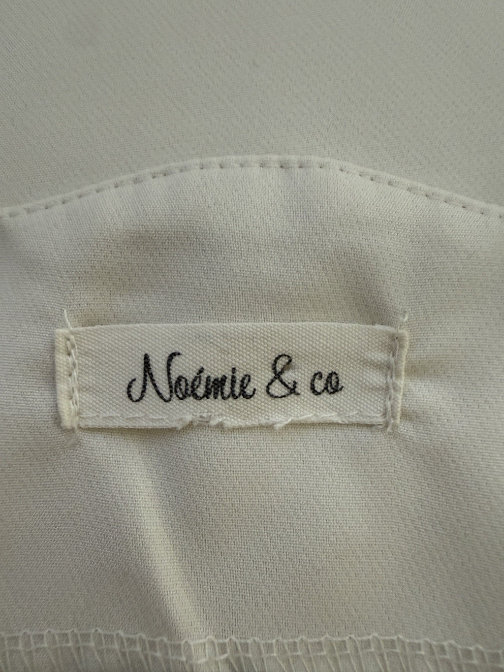 Noemie & Co Cream Scalloped Neck 3/4 Sleeve Blouse - UK10