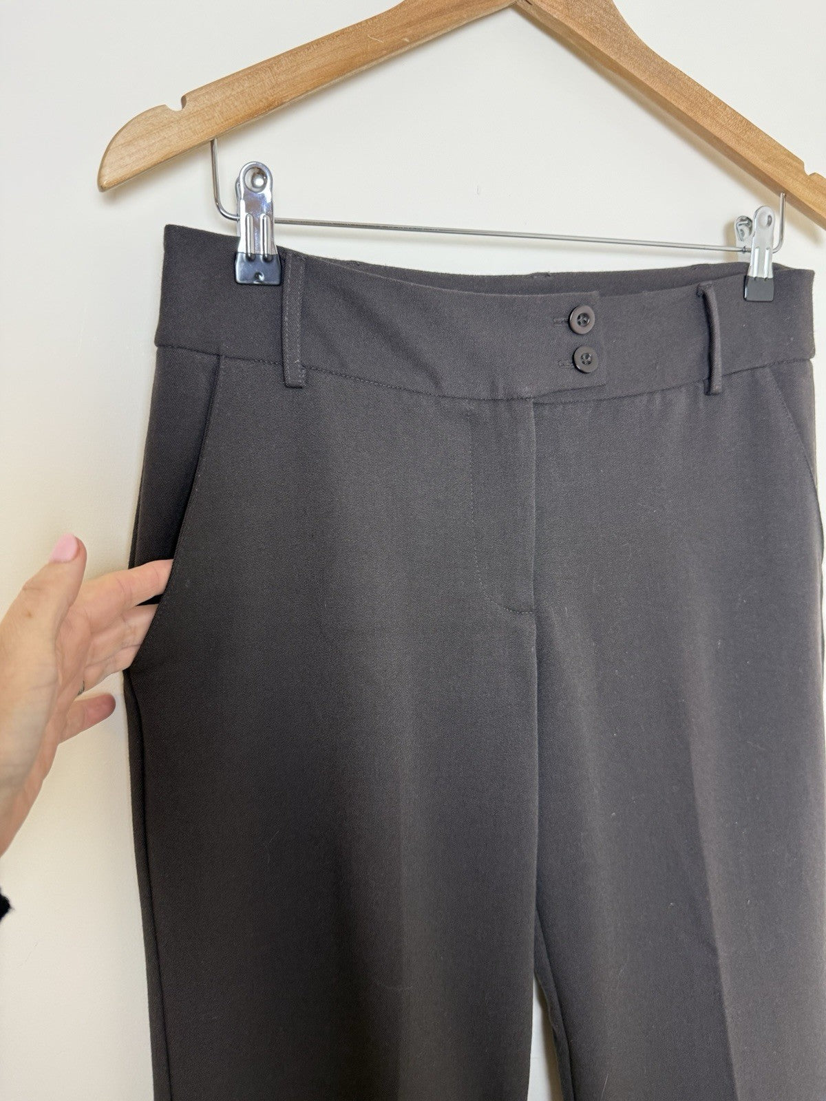 Rivette & Blair Women's Brown Tailored Straight Leg Trousers - UK 10