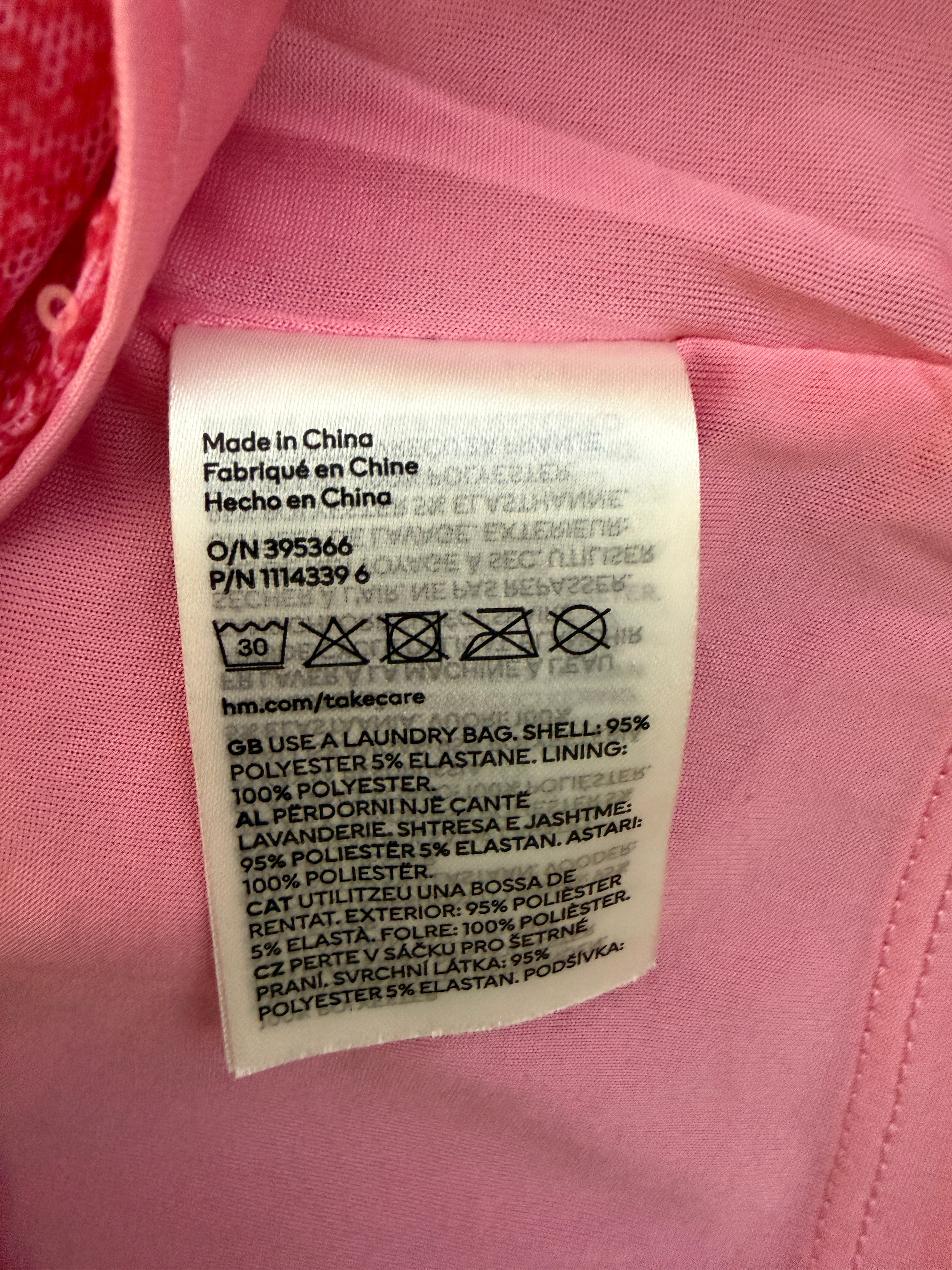 H&M Pink Sequin Crop Top Womens Small Party Glitter