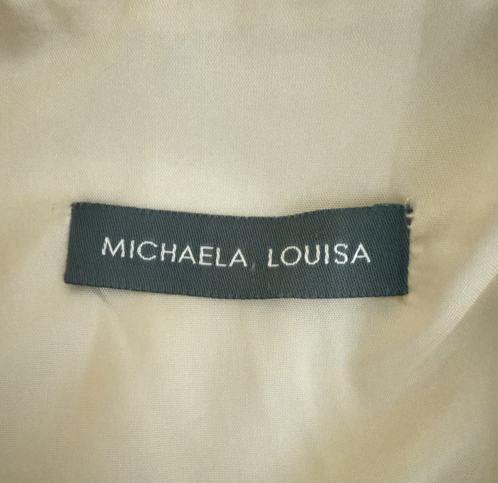 Michaela Louisa Champagne 2 Piece Occasion Dress & Bolero Jacket - Size 12