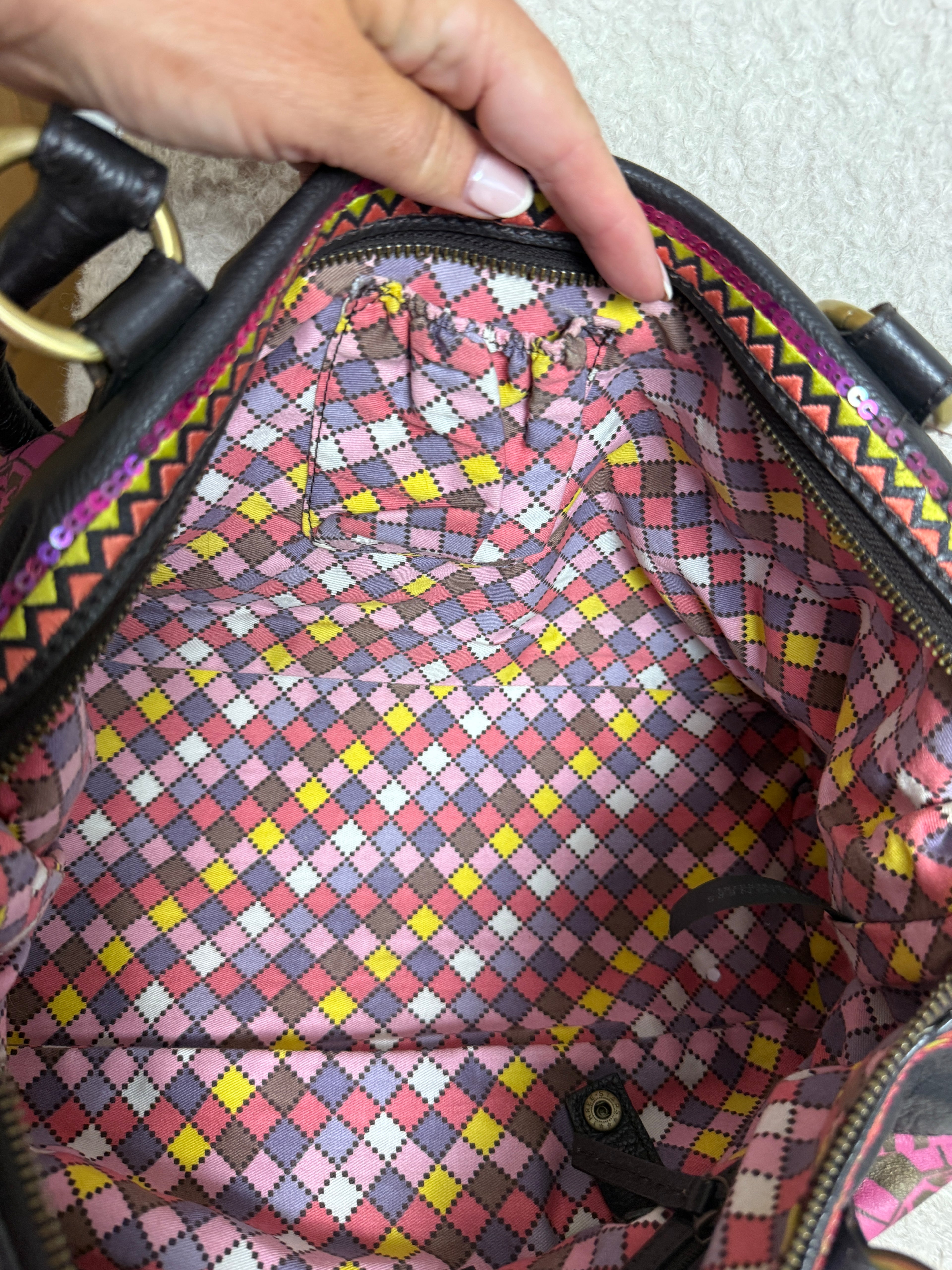 Butterfly by Matthew Williamson Pink Leather Grab Bag – Preloved