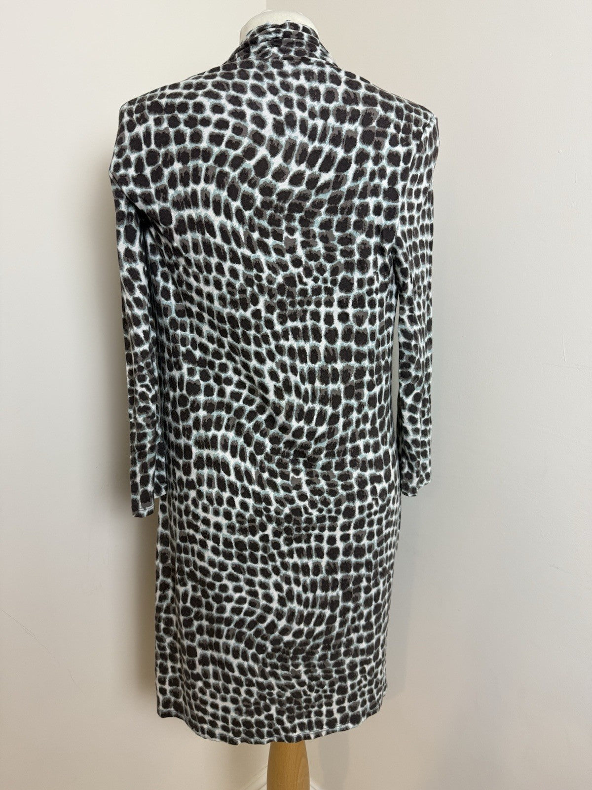 Laura Ashley Green Brown Animal Print  Dress -Size 14
