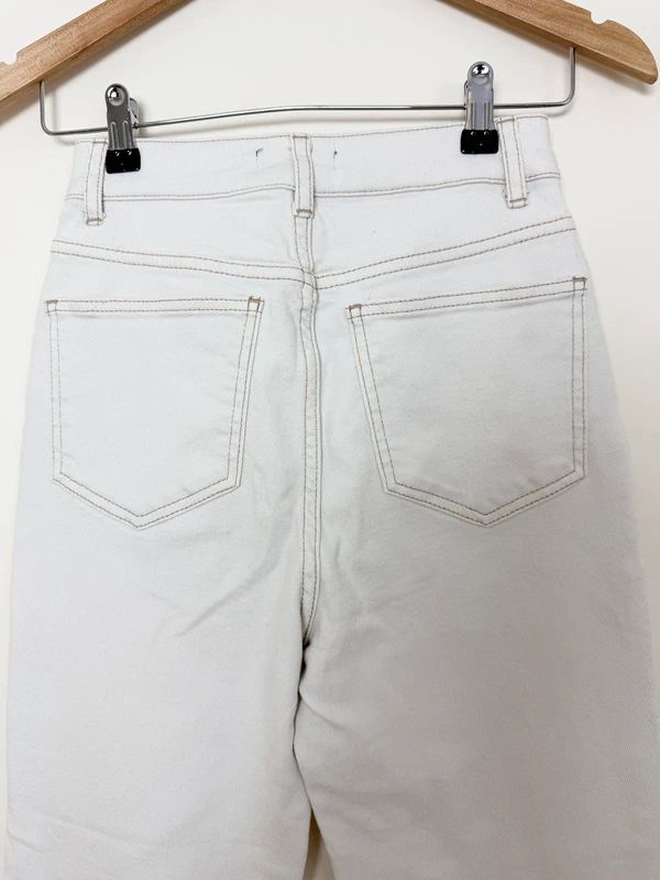 Mint Velvet Ivory Straight Leg Jeans UK 6 Short High Rise Denim
