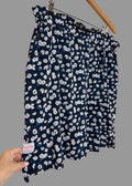 Brakeburn Aster Navy Daisy Print Mini Skirt - UK14