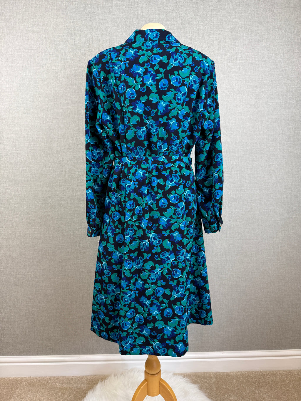 Looking Good Floral Shirt Dress UK16 - Vintage (Unworn)