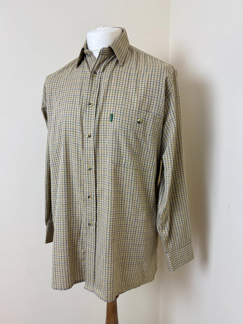 Champion Beige Check Shirt Mens Medium