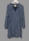 BURGS British Design Blue Floral Print Smock Dress - UK16