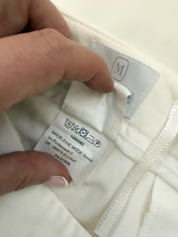 Madeleine White Tailored Trousers UK10 Smart Dress Pants Straight Leg