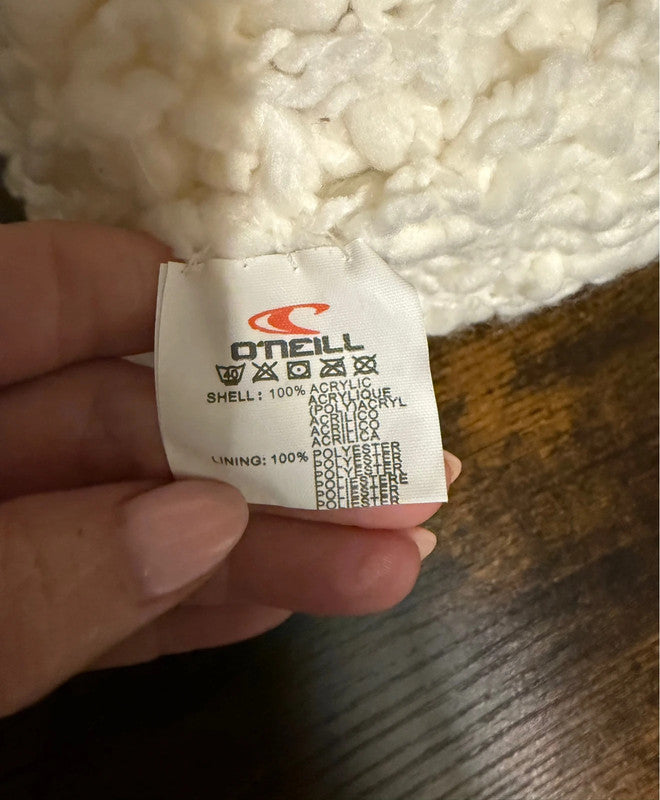O'Neill Knitted Ivory Beanie Hat One Size