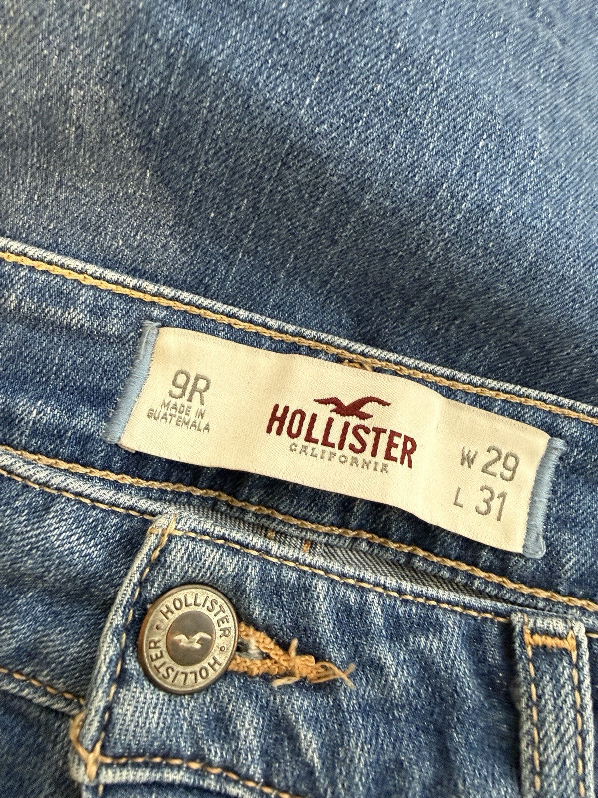 Hollister Unisex Skinny Mid Wash Stretch Jeans - W29 L31