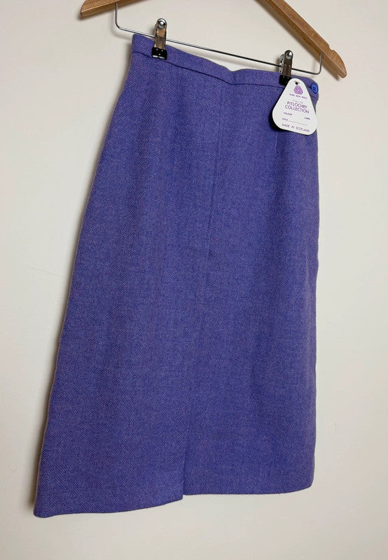 Pitlochry Knitwear of Scotland Vintage BNWT Lilac Wool Pencil Skirt - UK8