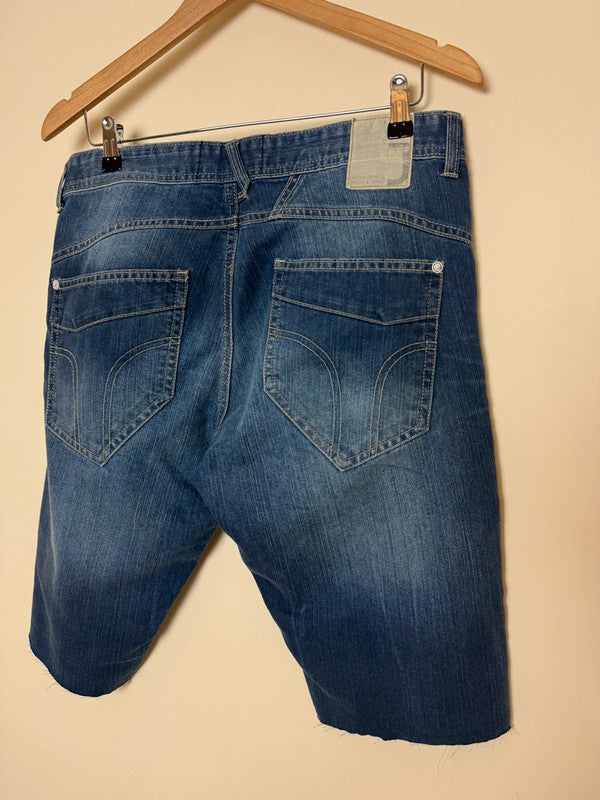 Smith & Jones Urban Apparel Denim Cut Down Retro Cargo Shorts - W32