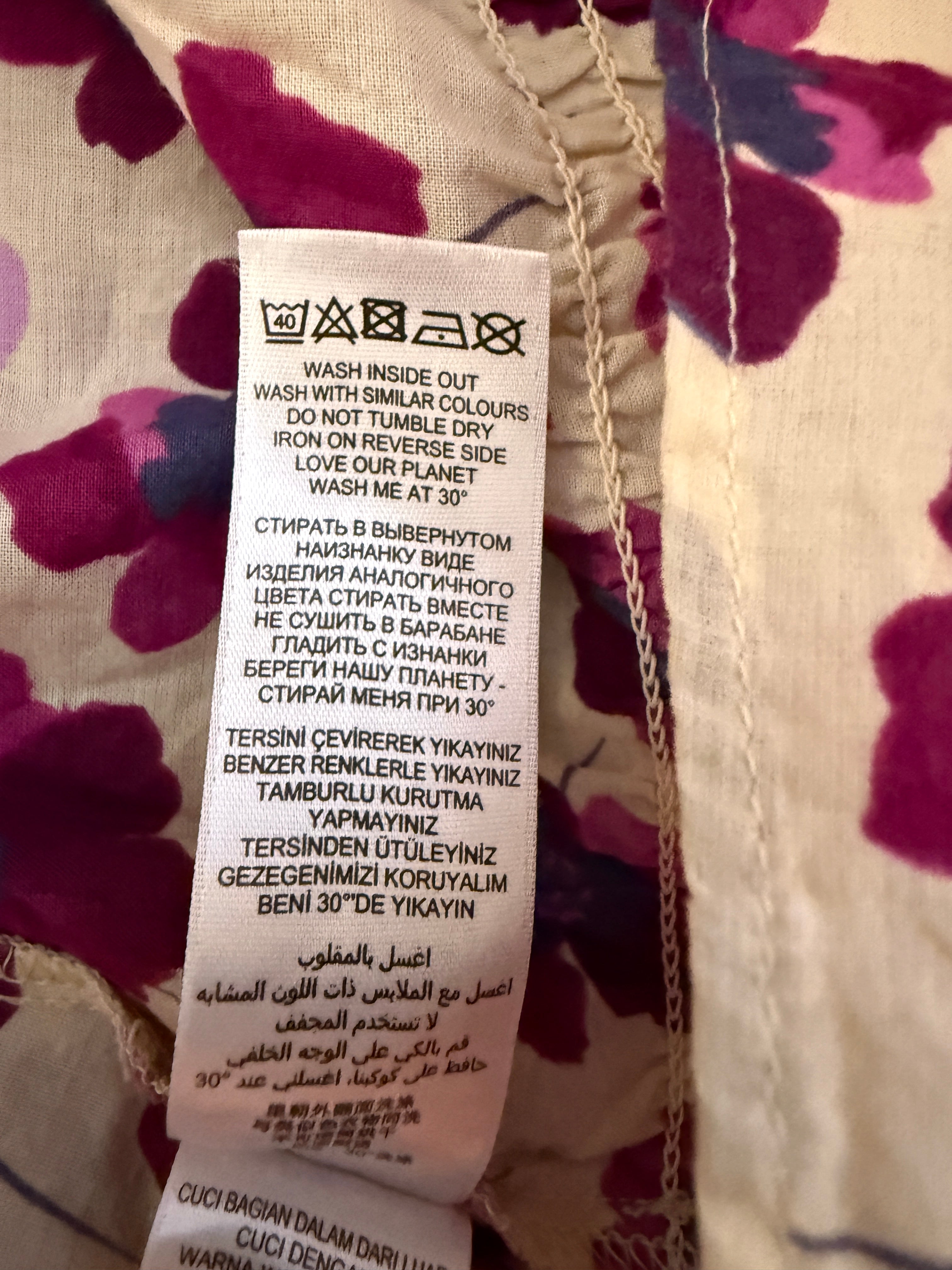 Rocha John Rocha Floral Cotton Blouse UK 16