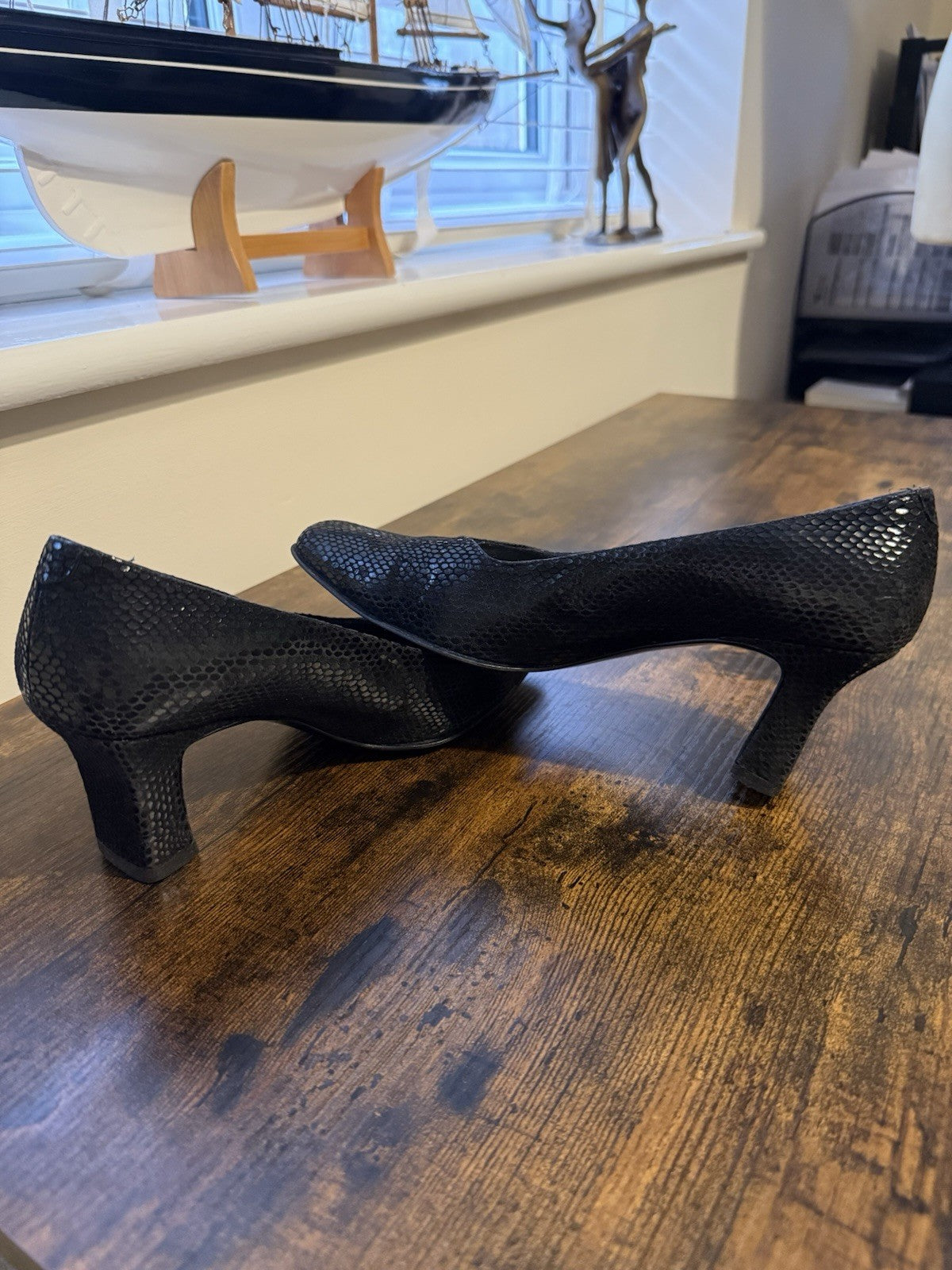 Joni Soft Black Leather Shoes UK 5 EU 38