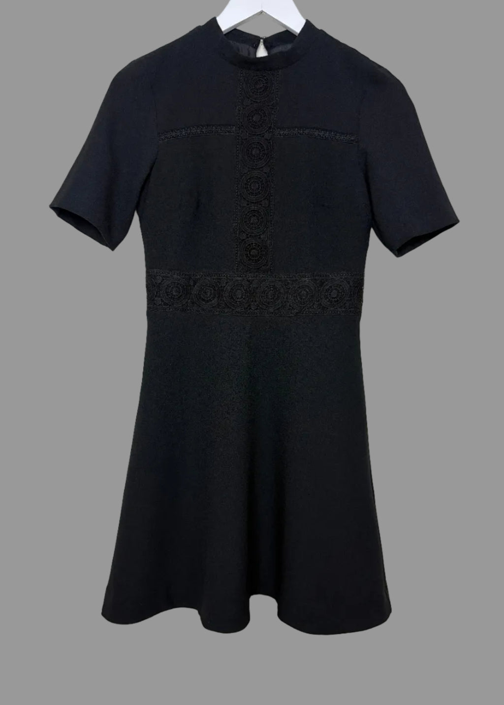 Oasis Black Fit & Flare Skater Dress - UK8