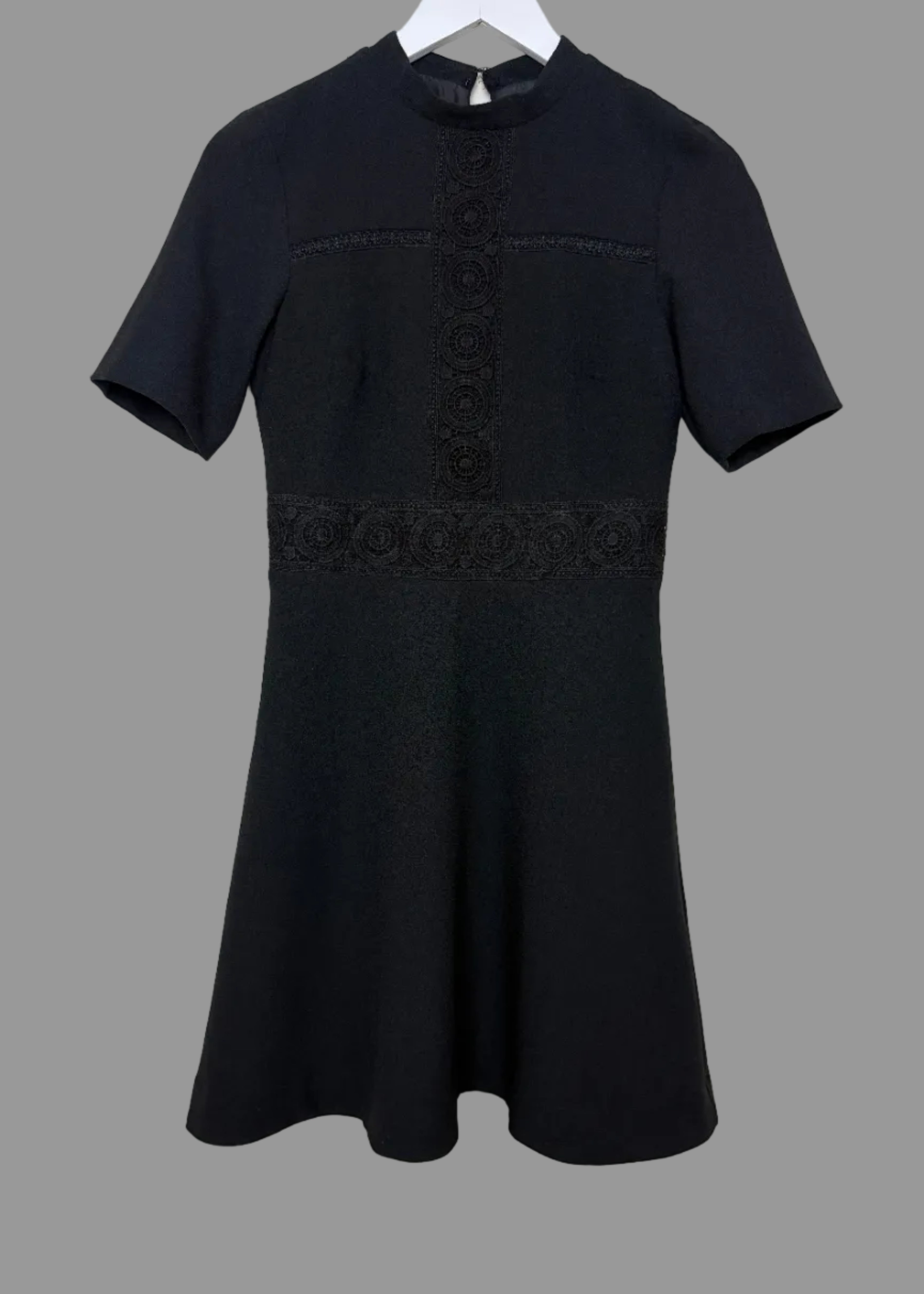 Oasis Black Fit & Flare Skater Dress - UK8
