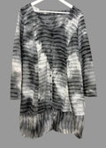 Chesca Now Grey Abstract Stripe Tunic Top One Size – Pre-Loved