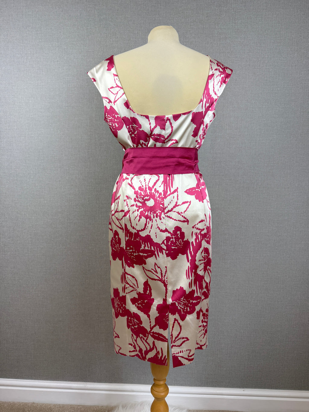 Coast Floral Satin Occasion Dress Size 14 - Preloved