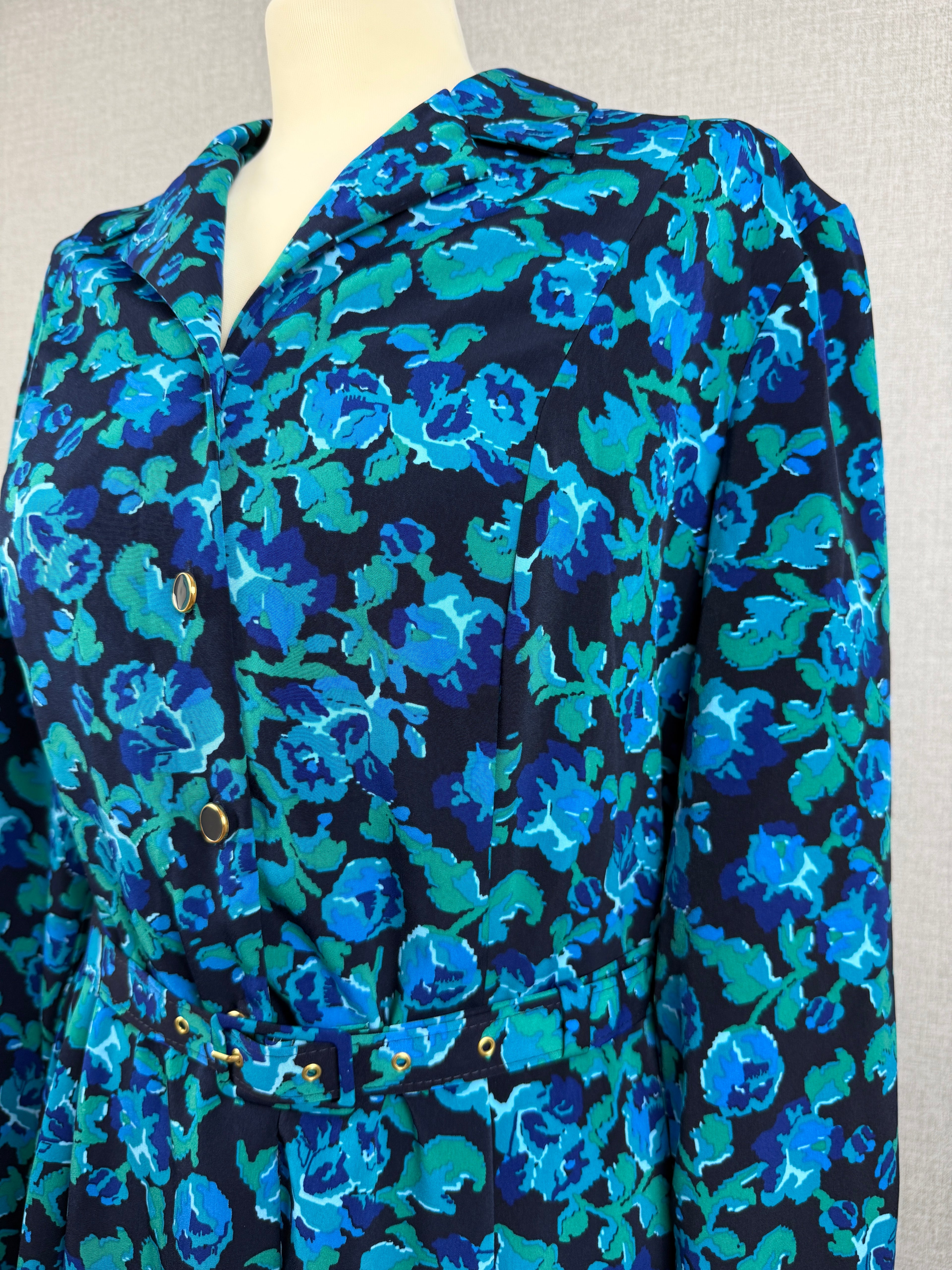 Looking Good Floral Shirt Dress UK16 - Vintage (Unworn)