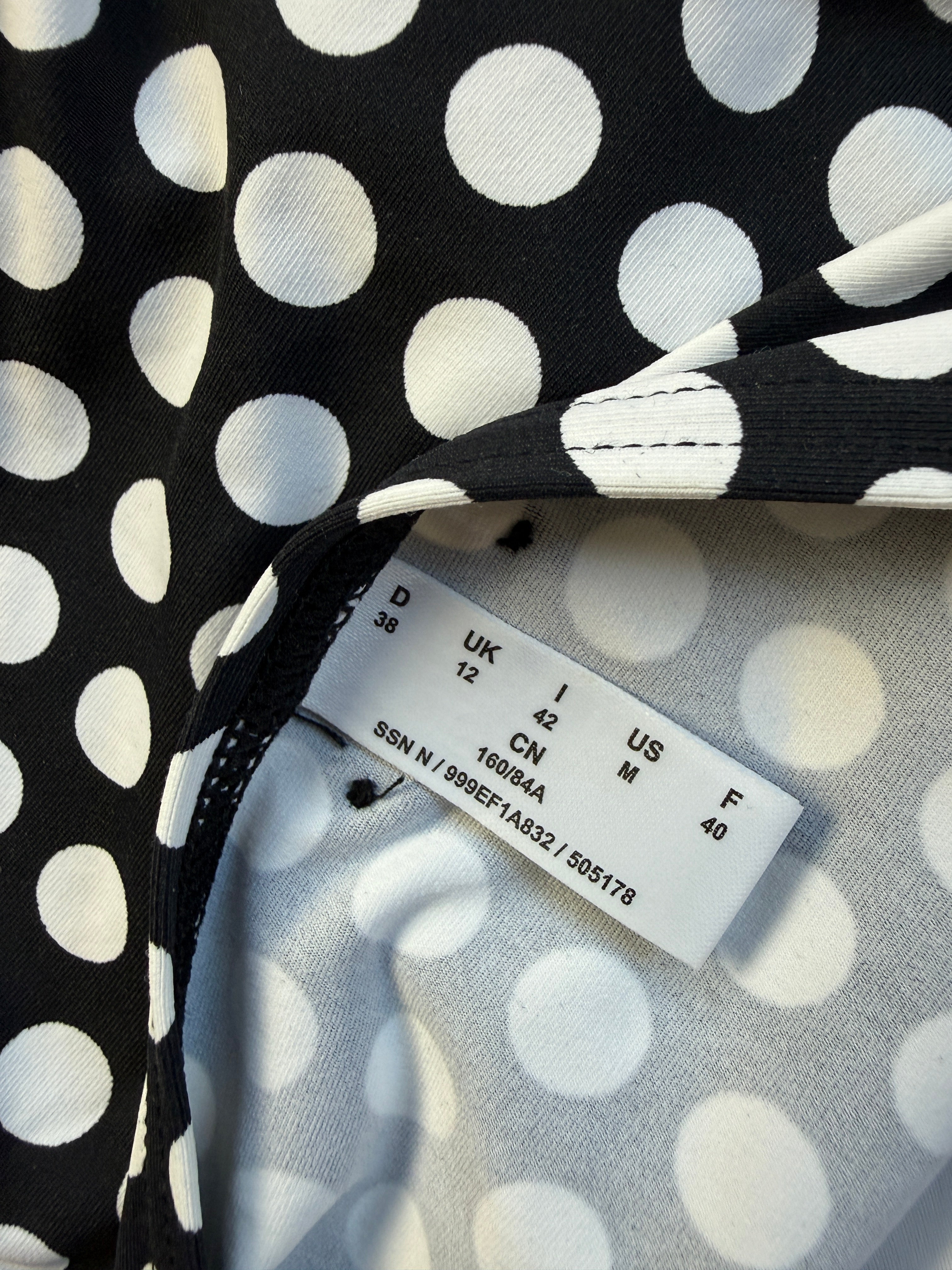 Esprit Black White Polka Dot Halterneck Bikini Set UK 12 34B