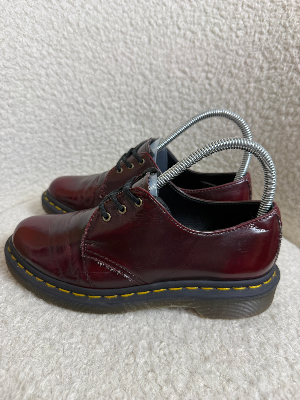 Dr Martens 1461 Cherry Red Leather Shoes UK 4 – Pre-Loved