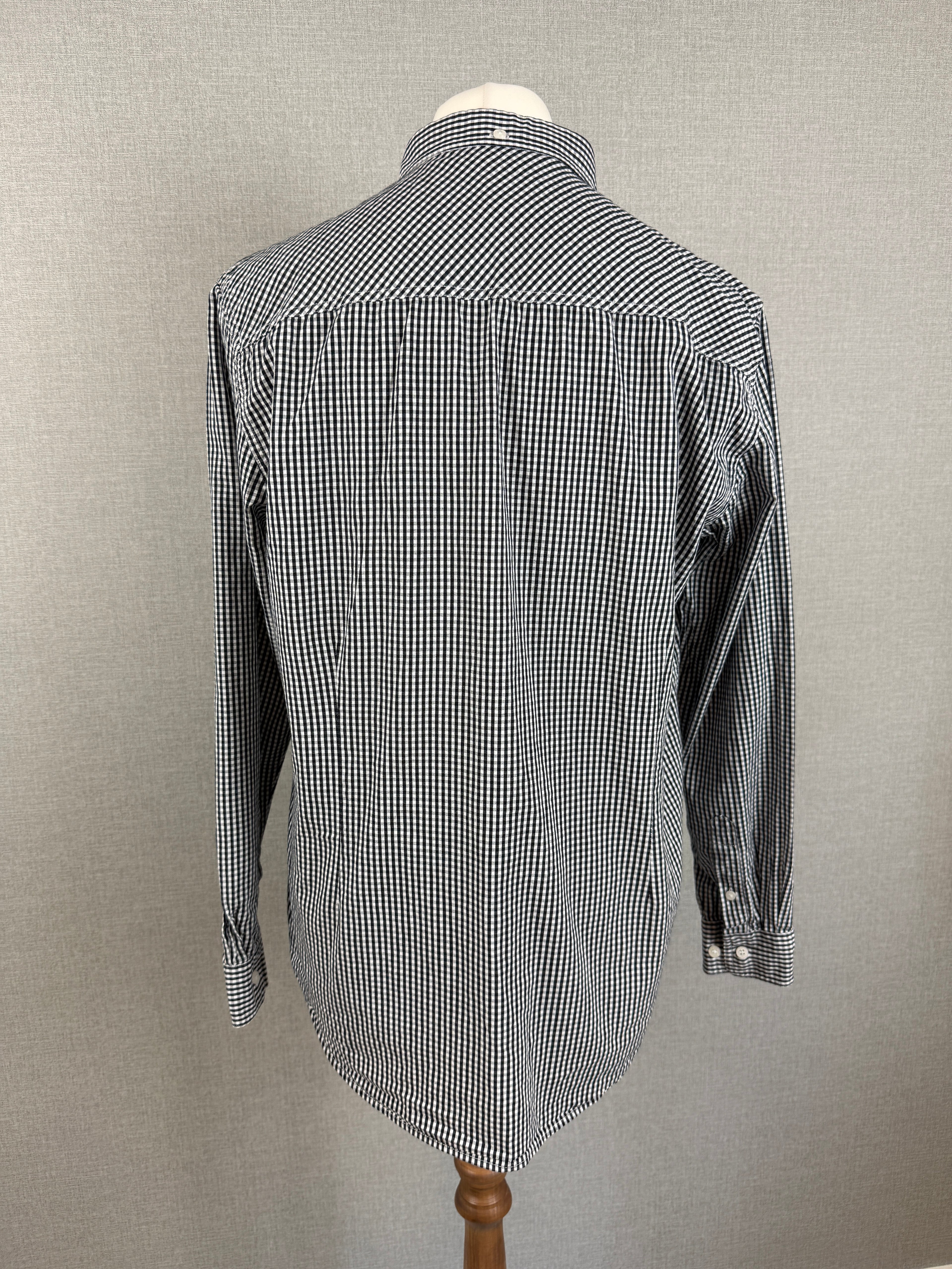 Merc London Black & White Gingham Shirt XL – Pre-Loved
