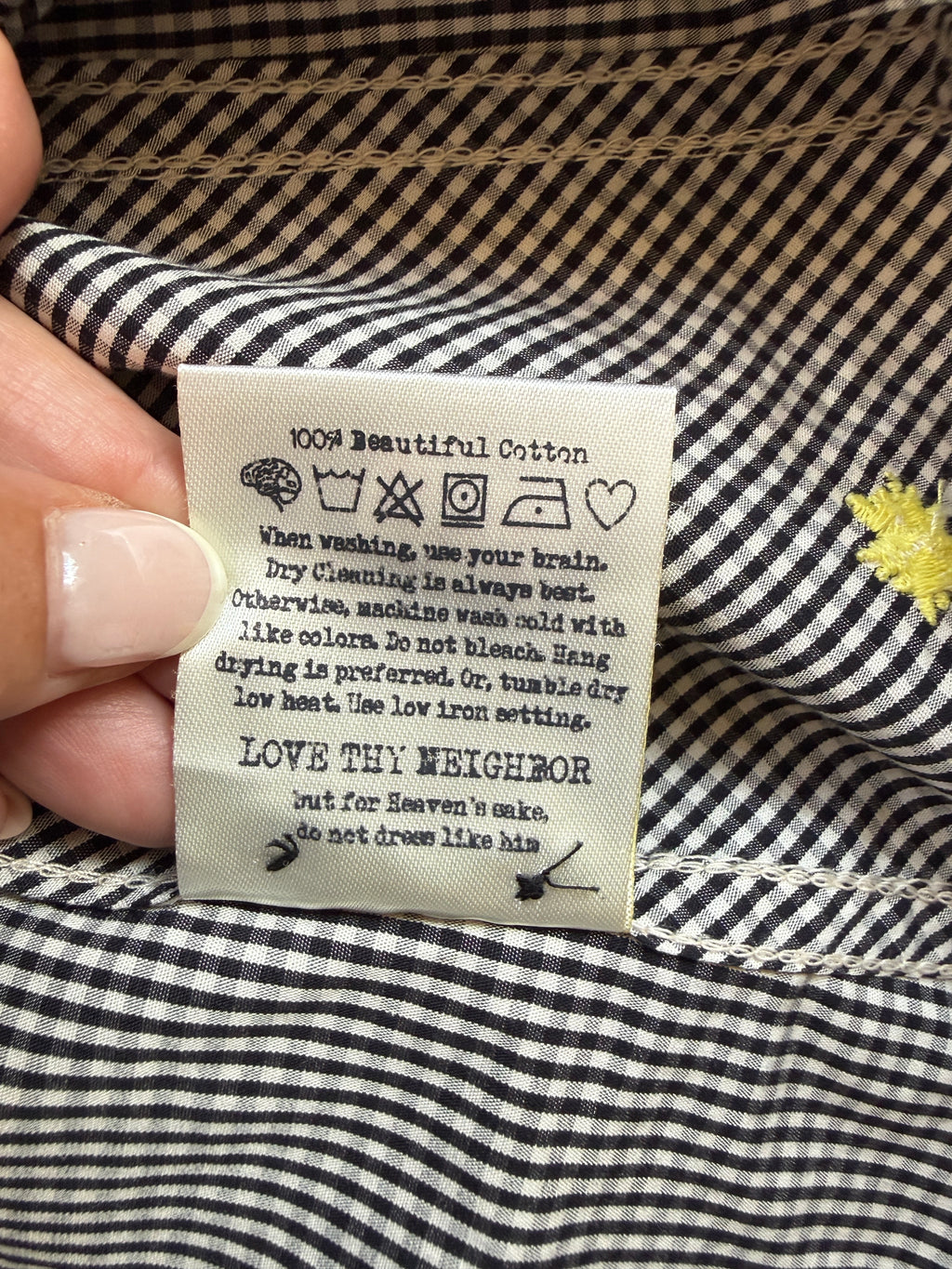 Descendant of Thieves Gingham Shirt Medium – Preloved