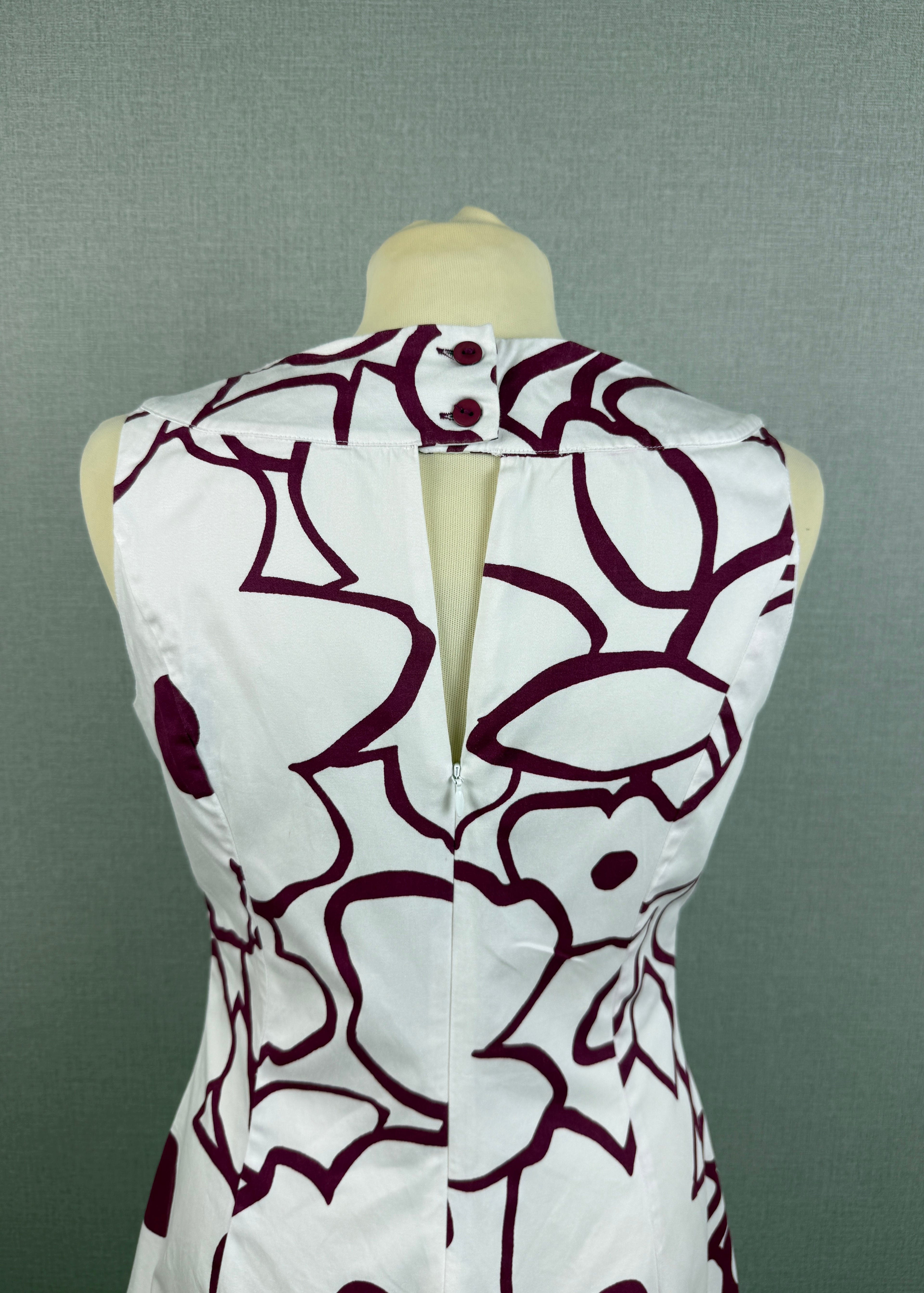 Roman White & Purple Floral Embellished Shift Dress UK 10 – Preloved