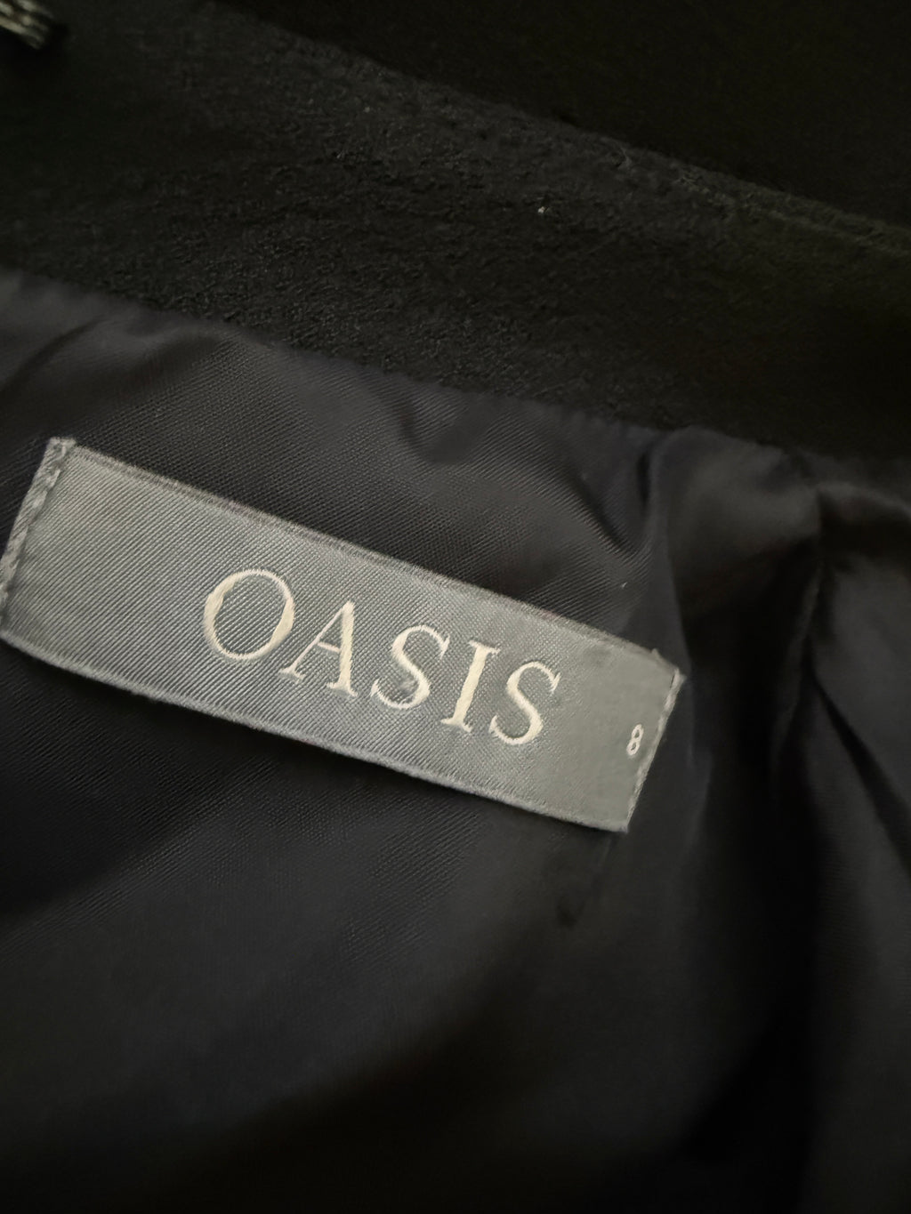 Oasis Black Fit & Flare Skater Dress - UK8