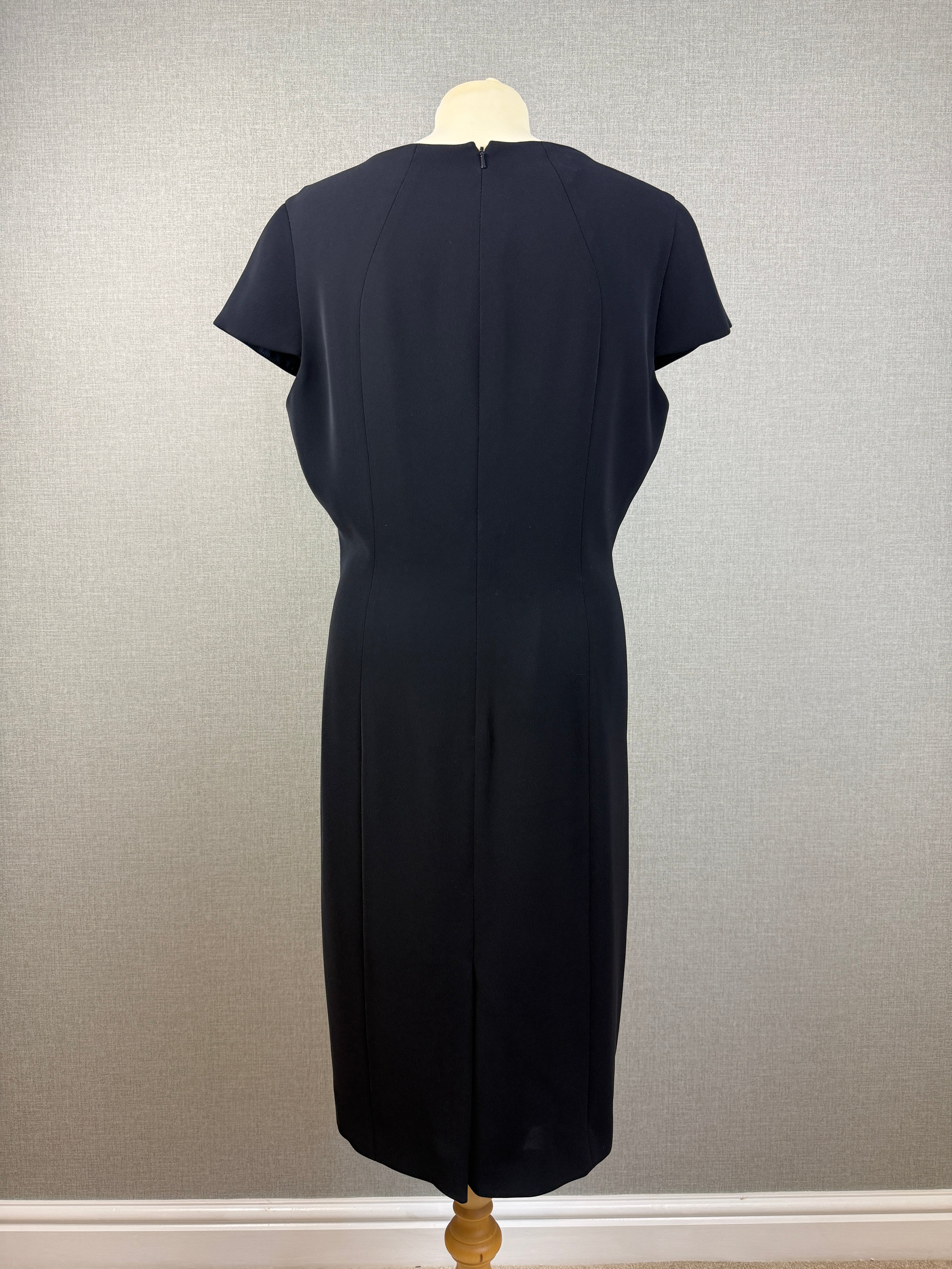 Hobbs Navy Blue Tailored Shift Dress UK 16 – Preloved