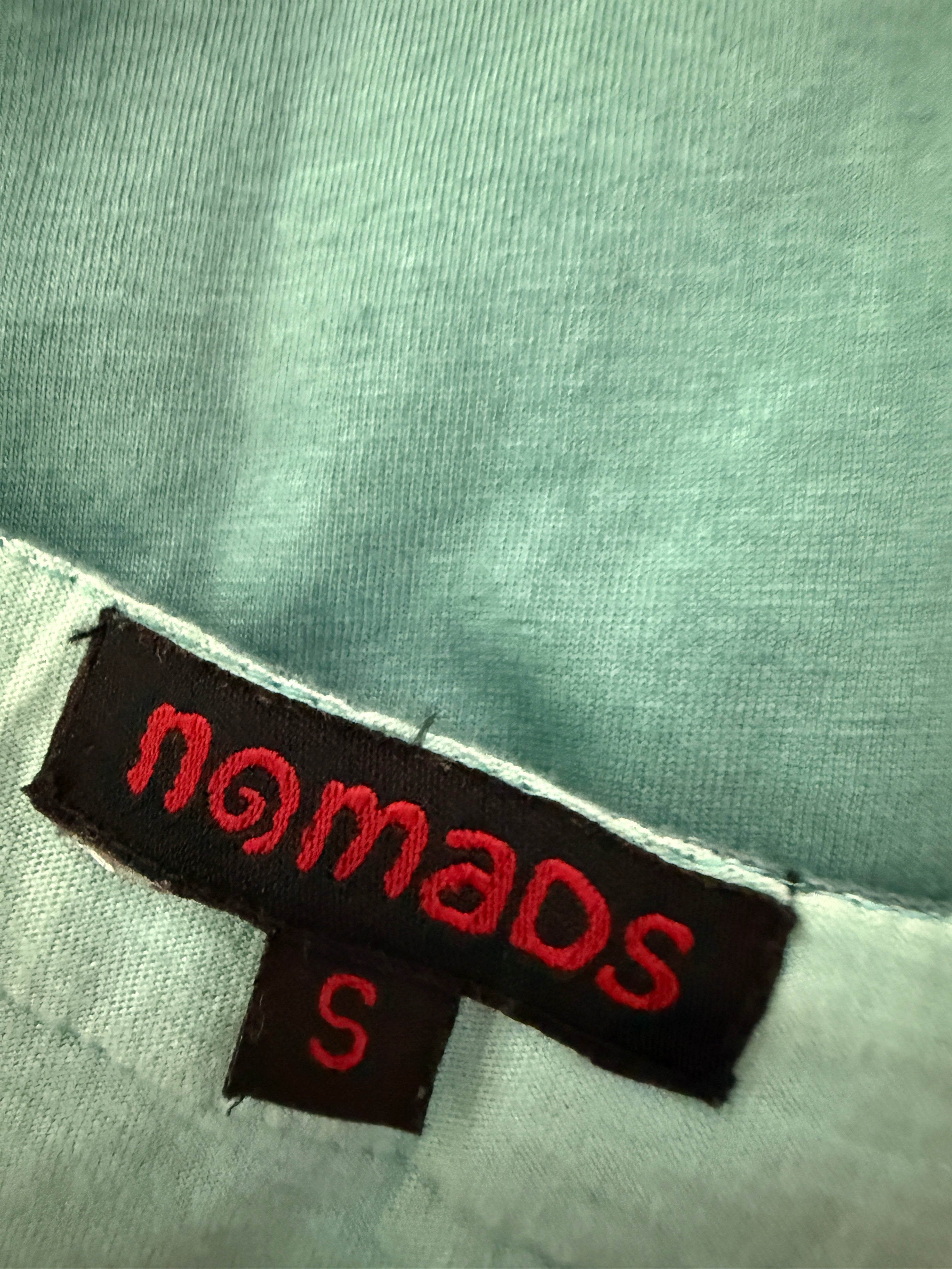 Nomads Organic Cotton Teal Ombre Maxi Dress UK 8-10 Boho Sleeveless